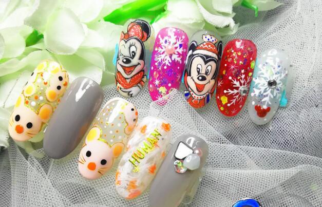 麗竹美甲學?！笆蟆毕抵黝}作品