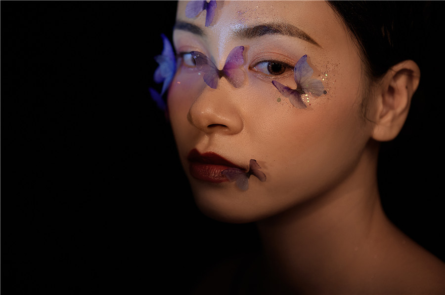 麗竹彩妝作品：神秘蝴蝶妝容造型