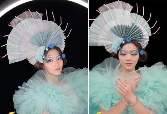 麗竹彩妝作品：綠色環(huán)保創(chuàng)意妝