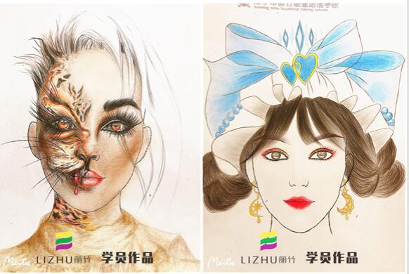 紙妝美人圖，實(shí)力演繹廣西學(xué)化妝哪家好