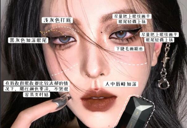 惡女反叛黑巧煙熏妝容，和廣西南寧彩妝學(xué)校學(xué)習(xí)吧