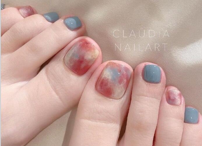 日式暈染風(fēng)腳趾美甲 | 廣西南寧美甲培訓(xùn)機構(gòu)分享