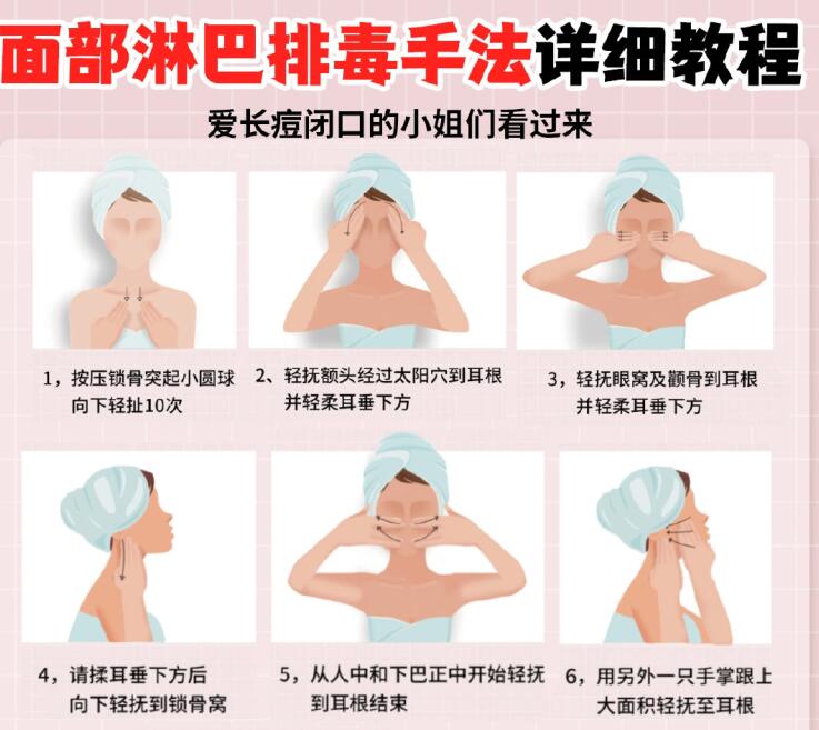 面部淋巴排毒教程，南寧美容教程分享