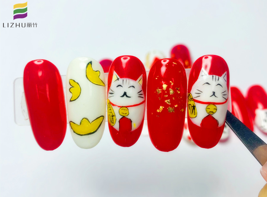 新年美甲，南寧專業(yè)美甲學(xué)校作品