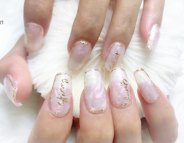 貝母螺紋膠美甲  | 南寧學(xué)美甲到麗竹