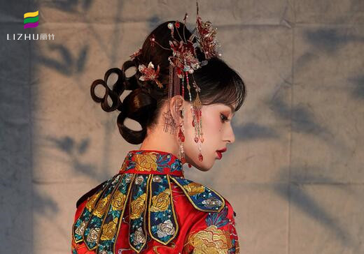 中式秀禾編發(fā)造型，麗竹時(shí)尚造型班作品