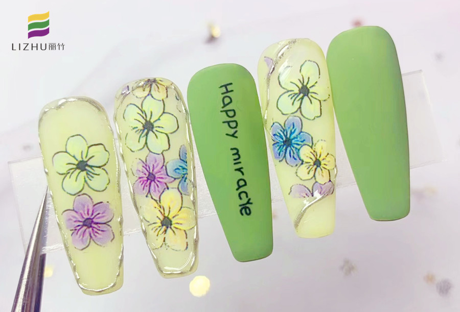 綠色系美甲推薦，廣西美甲網(wǎng)紅分享