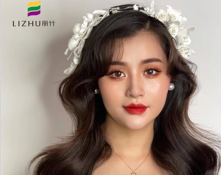 韓式披發(fā)新娘，彩妝化妝培訓學校作品