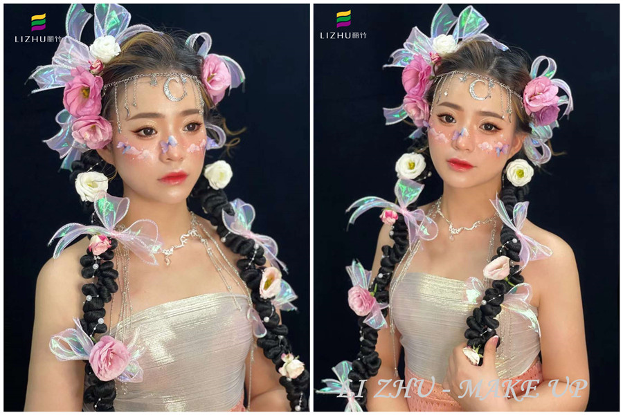 哈尼甜心風(fēng)造型，南寧創(chuàng)意彩妝學(xué)校作品