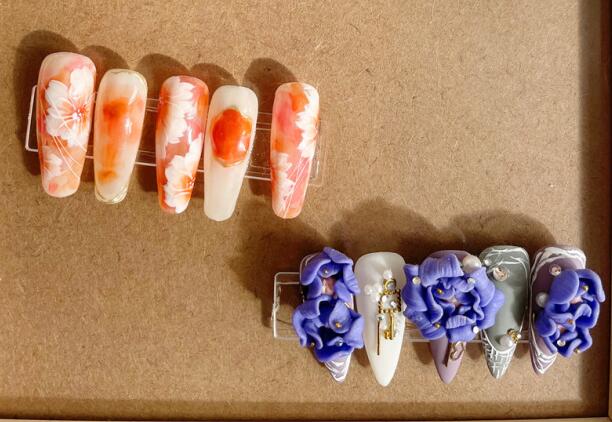 零基礎(chǔ)可以學美甲嗎？來看廣西美甲基礎(chǔ)班彩繪美甲作品