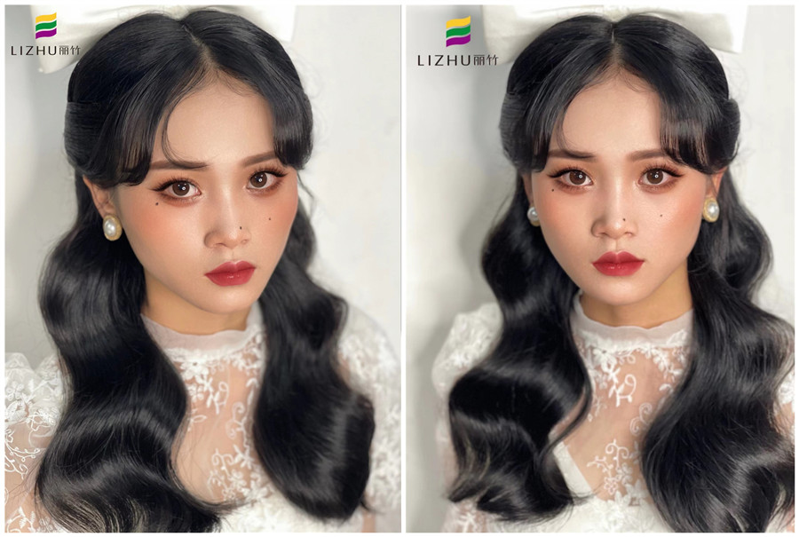 甜美裸妝新娘造型，廣西彩妝造型學校新娘作品