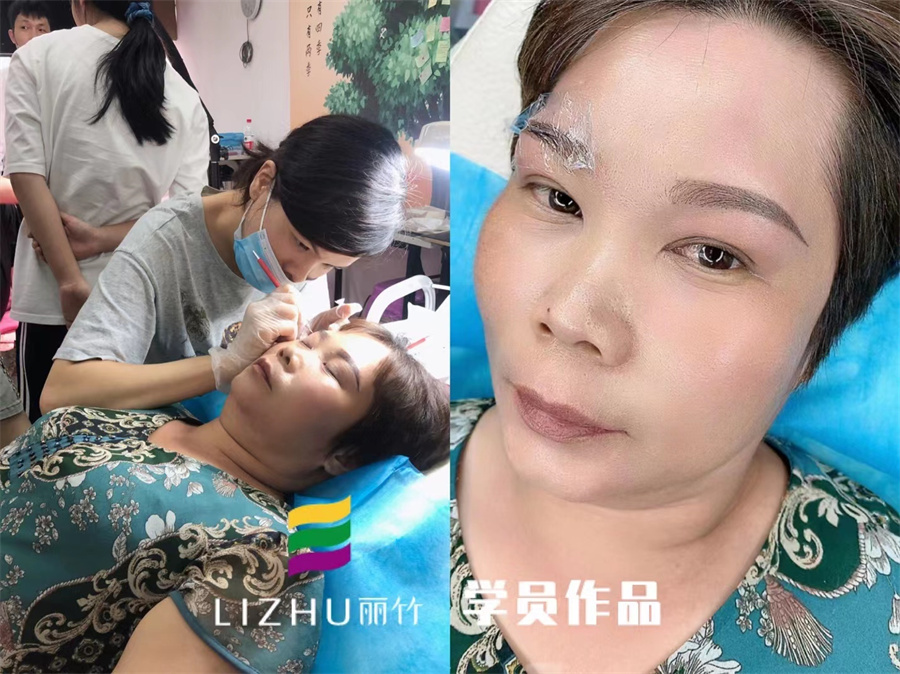 野生線條眉欣賞，南寧紋繡培訓(xùn)學(xué)校學(xué)員作品