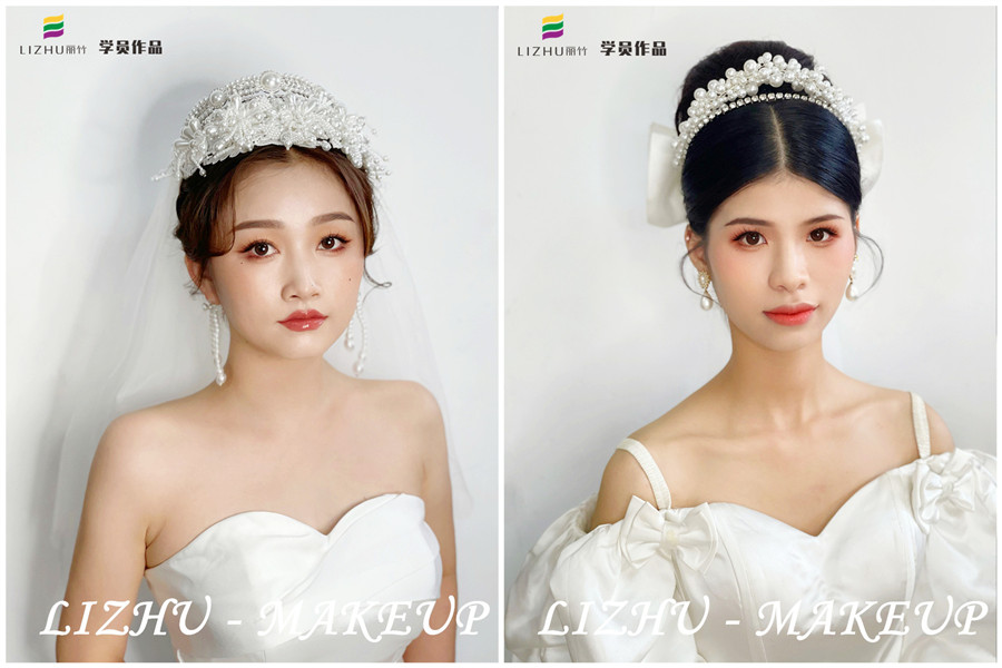 時尚新娘系列圖片，廣西南寧化妝學校新娘妝作品