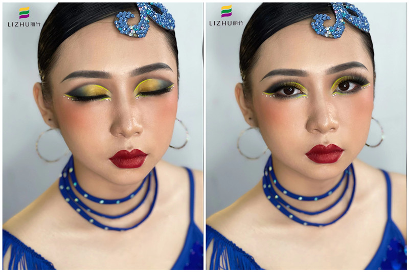 拉丁舞造型，南寧彩妝學(xué)校舞臺(tái)妝作品