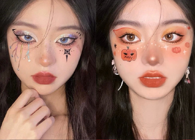 可愛萬圣妝容圖片，南寧美妝造型學(xué)校整理分享
