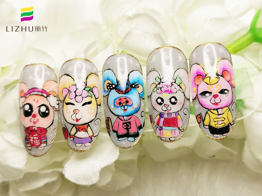 卡通美甲作品展實力，告訴你廣西美甲培訓學校學多久？