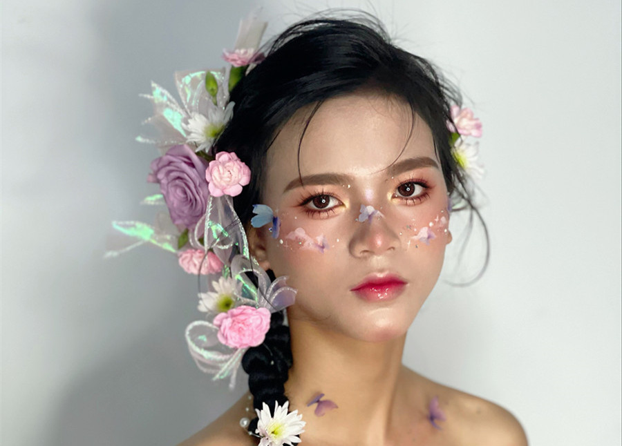 哈尼族造型，廣西影樓彩妝培訓(xùn)作品欣賞