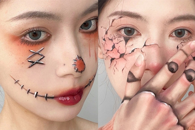 萬圣節(jié)可愛妝容，廣西創(chuàng)意妝容造型