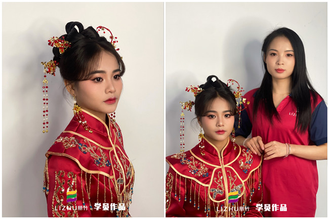 新中式新娘，實(shí)力演繹廣西學(xué)化妝去哪里？