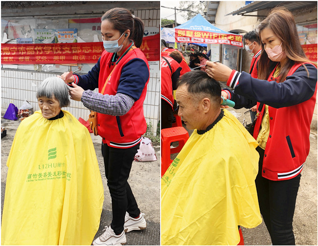 不懼寒冷！南寧美發(fā)職業(yè)技術(shù)學校志愿者進行外出實踐