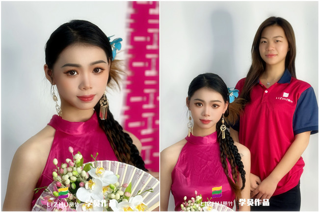 新中式晨袍造型，廣西學(xué)化妝高彩培訓(xùn)作品