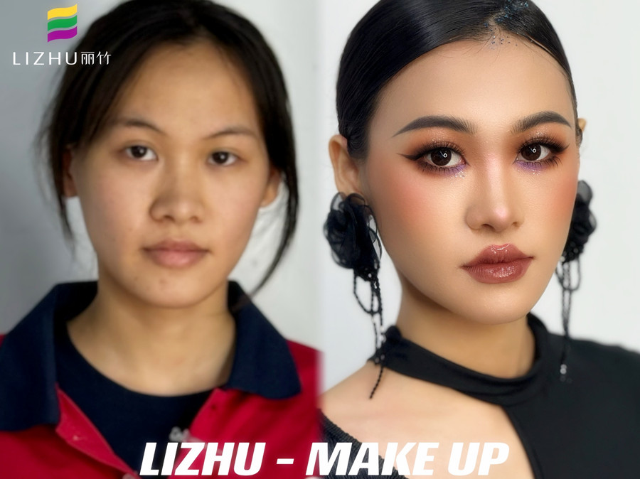 素人改造，南寧化妝培訓學校課堂手法示范