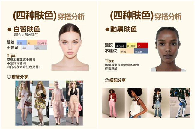 不同膚色的穿搭，廣西形象設計專業(yè)分析