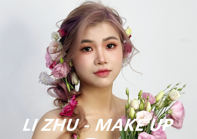 森系鮮花新娘，廣西新娘妝進修學(xué)校作品