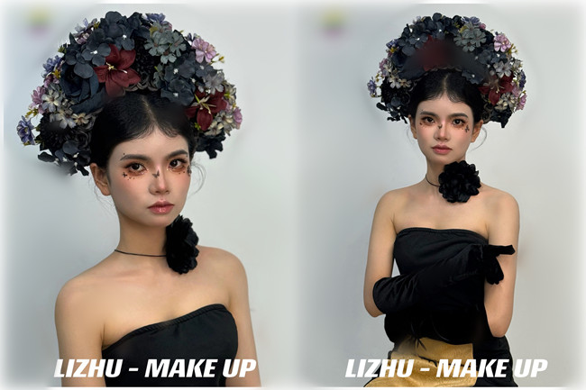 新中式簪花造型，用作品告訴你南寧化妝培訓(xùn)哪家實(shí)力強(qiáng)