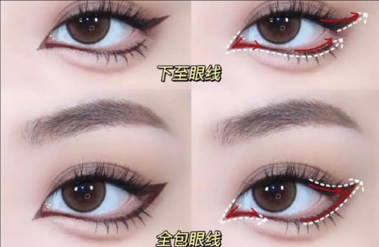 不同部位貓眼眼線教程，南寧化妝技術(shù)專業(yè)學(xué)校分享