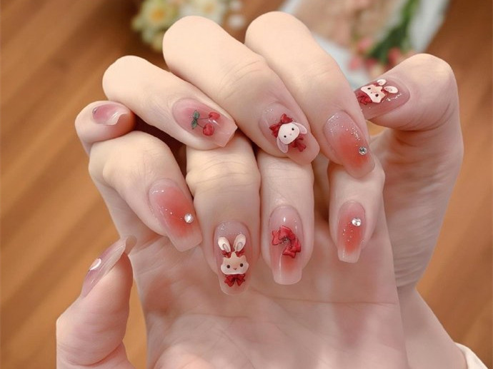 卡通兔子美甲，南寧美甲學校排名推薦