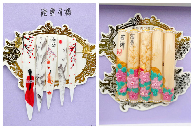 適合新年的國風(fēng)美甲，廣西職業(yè)教育學(xué)員作品展示