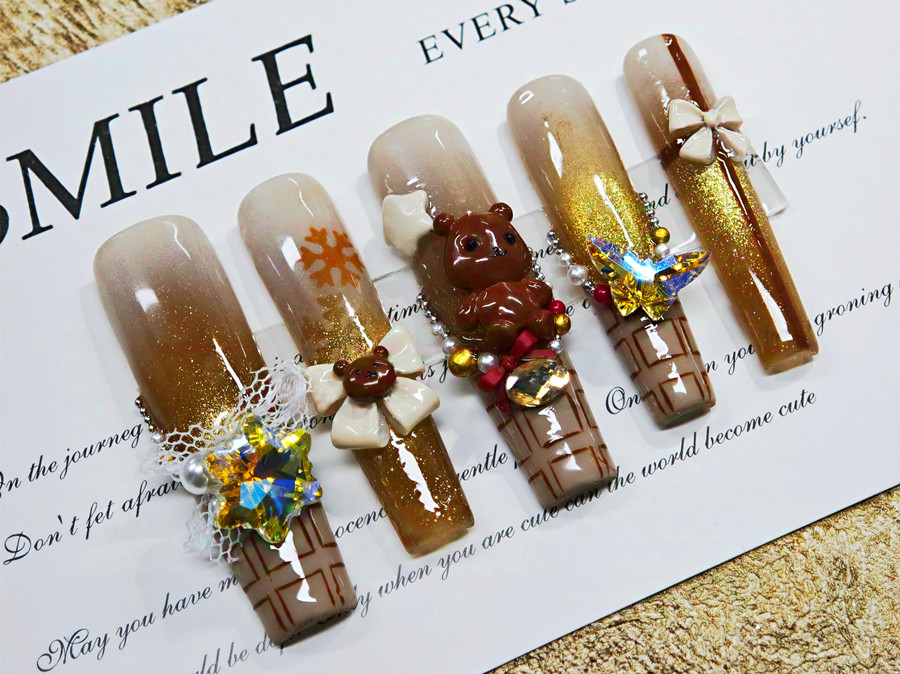 巧克力熊美甲，廣西美甲學徒熱門款推薦