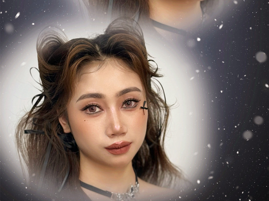 復古貓耳造型，廣西彩妝培訓推薦