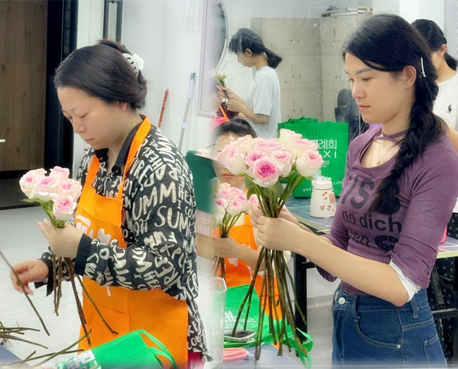 螺旋花束的教程，南寧花藝師學校分享