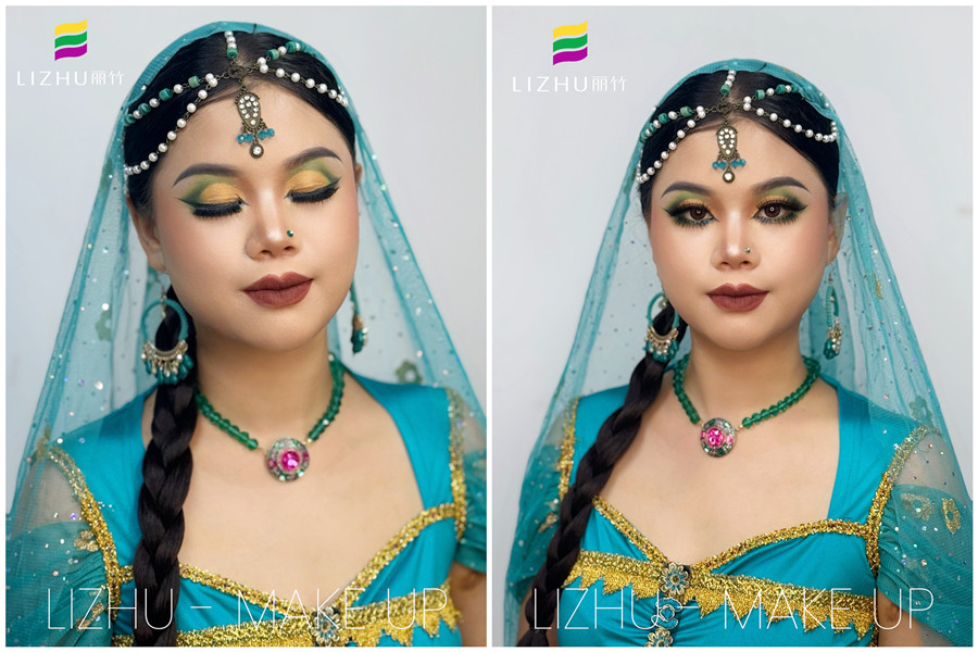  異域風(fēng)情印度妝，廣西化妝旅拍作品