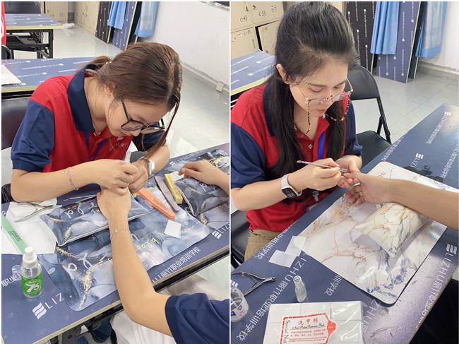 南寧美甲基礎(chǔ)班美甲修手考核，全員通過