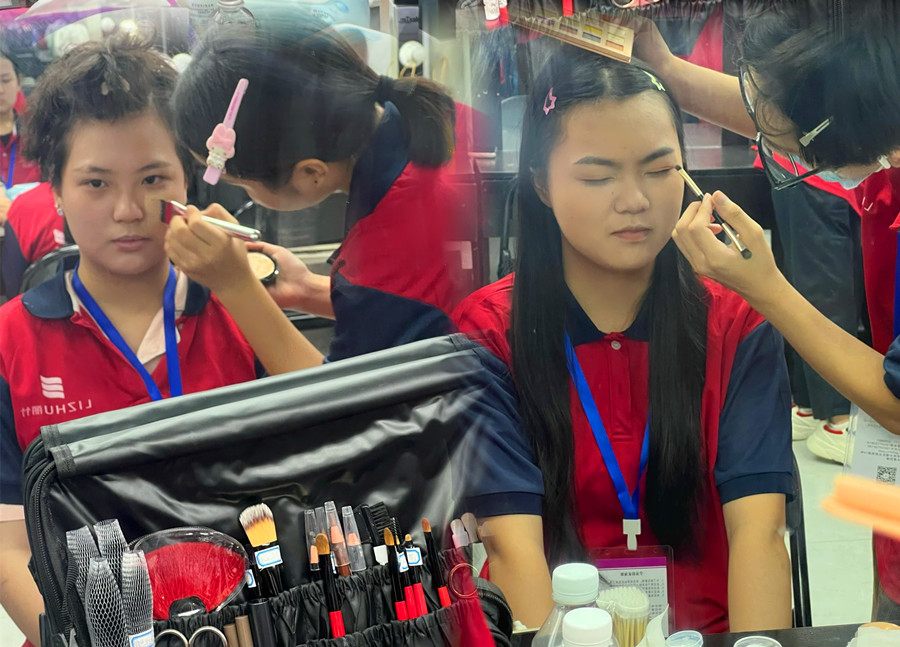 化妝基礎(chǔ)底妝練習(xí)，南寧培訓(xùn)化妝基礎(chǔ)