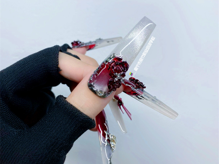 哥特風(fēng)創(chuàng)意美甲，南寧美甲創(chuàng)業(yè)作品