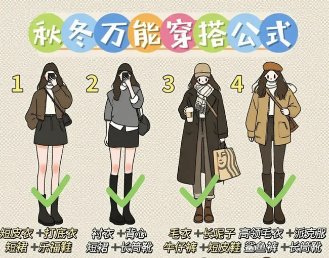 秋冬通用穿搭技巧，廣西化妝形象設計學校分享