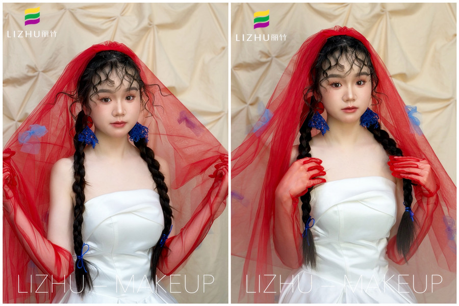 小眾新娘造型，廣西彩妝造型學(xué)校課堂作品